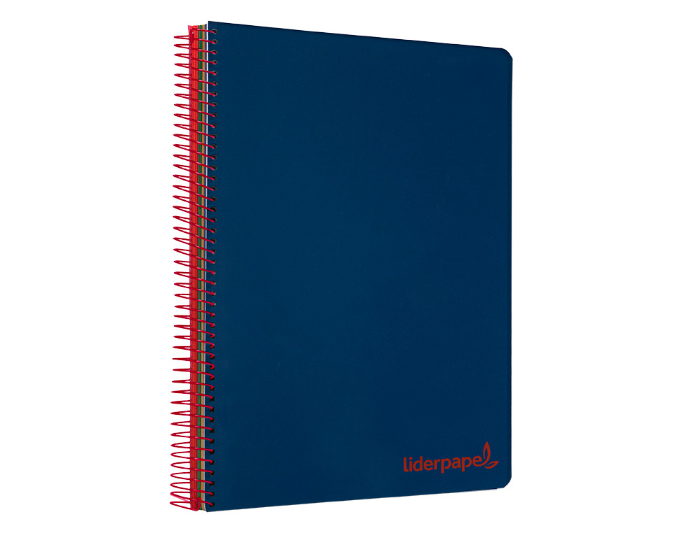 CAHIER SPIRALE LIDERPAPEL A4 MICRO WONDER 240 PAGES 90G    5X5MM 4 TROUS 5 BANDES        COULEURS BLEU MARINE