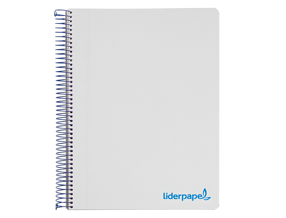 CAHIER SPIRALE LIDERPAPEL A4 MICRO WONDER 240 PAGES 90G    5X5MM 4 TROUS 5 BANDES        COULEURS GRIS