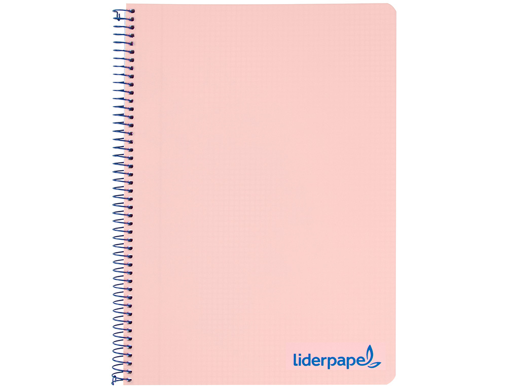 CAHIER SPIRALE LIDERPAPEL A5 MICRO WONDER 240 PAGES 90G    5X5MM 6 TROUS 5 BANDES        COULEURS ROSE