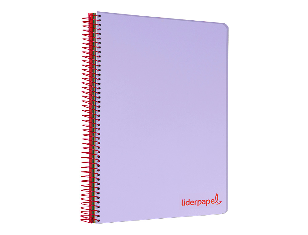 CAHIER SPIRALE LIDERPAPEL A5 MICRO WONDER 240 PAGES 90G    5X5MM 6 TROUS 5 BANDES        COULEURS VIOLET