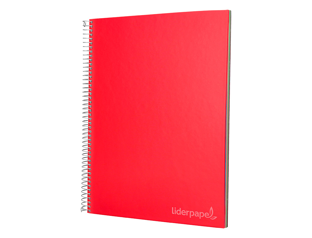 CAHIER SPIRALE LIDERPAPEL JOLLY COUVERTURE CONTRECOLLE A5 280P 75G/M2 5X5MM MICROPERFOR 6 TROUS COLORIS ASSORTIS