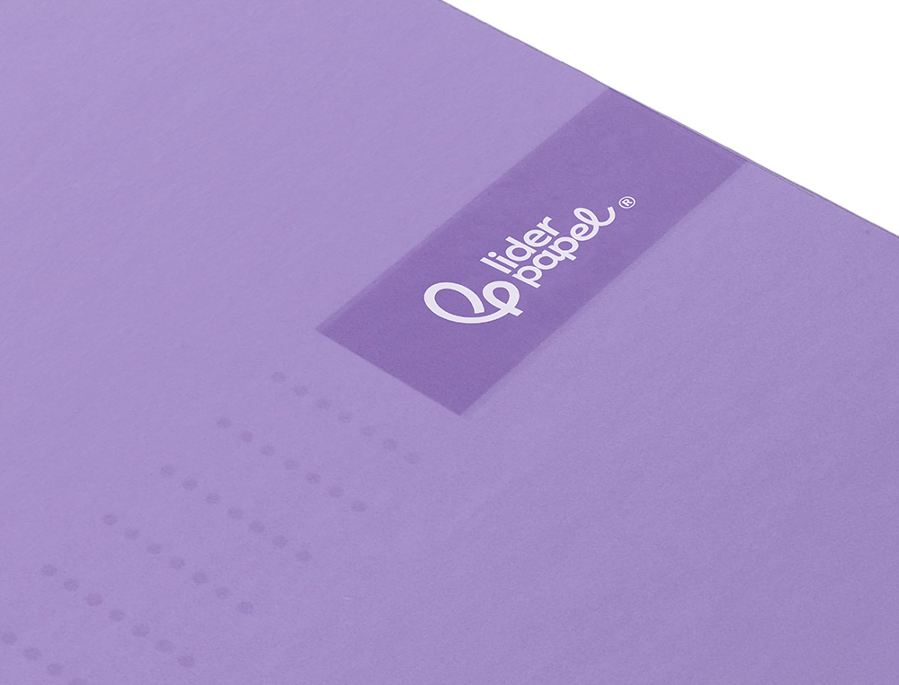 CAHIER SPIRALE LIDERPAPEL CRAFTY COUVERTURE CONTRECOLLE A4 240P 90G/M2 5X5MM MNICROPERFOR 4 TROUS COLORIS VIOLET