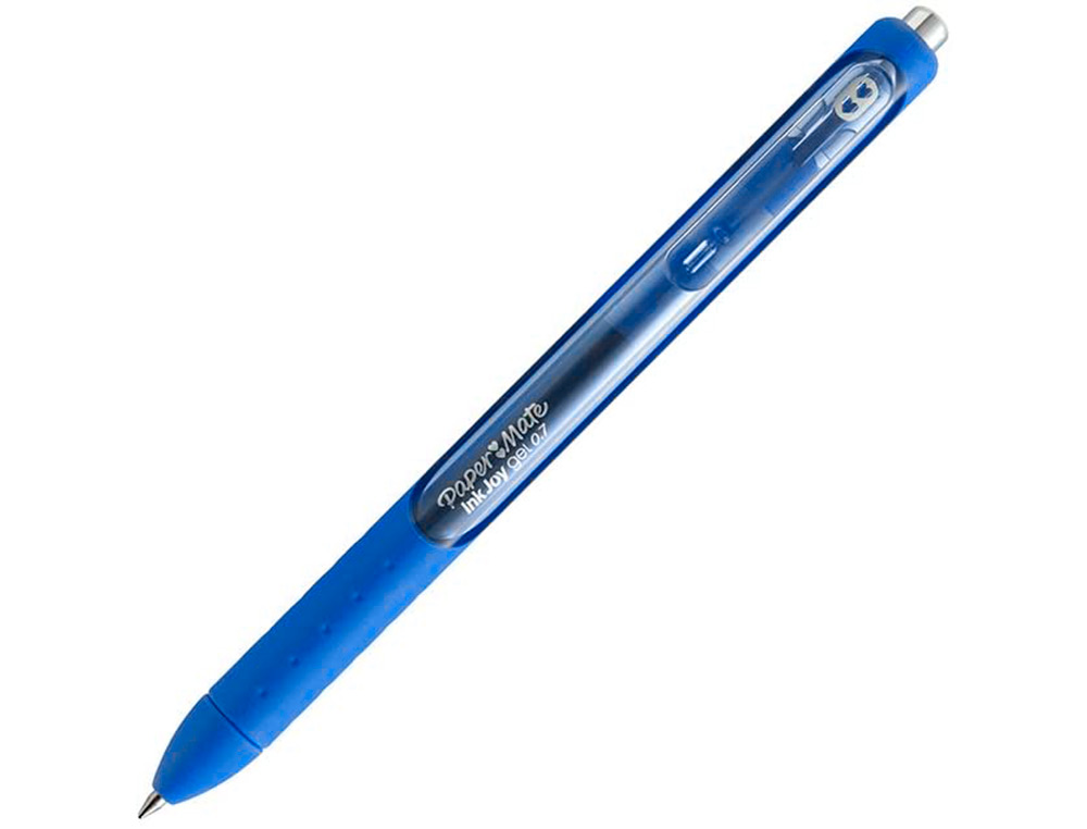 STYLO-BILLE PAPER MATE INKJOY GEL RTRACTABLE CRITURE MOYENNE 0.7MM ENCRE DOUCE GRIP COLORIS BLEU
