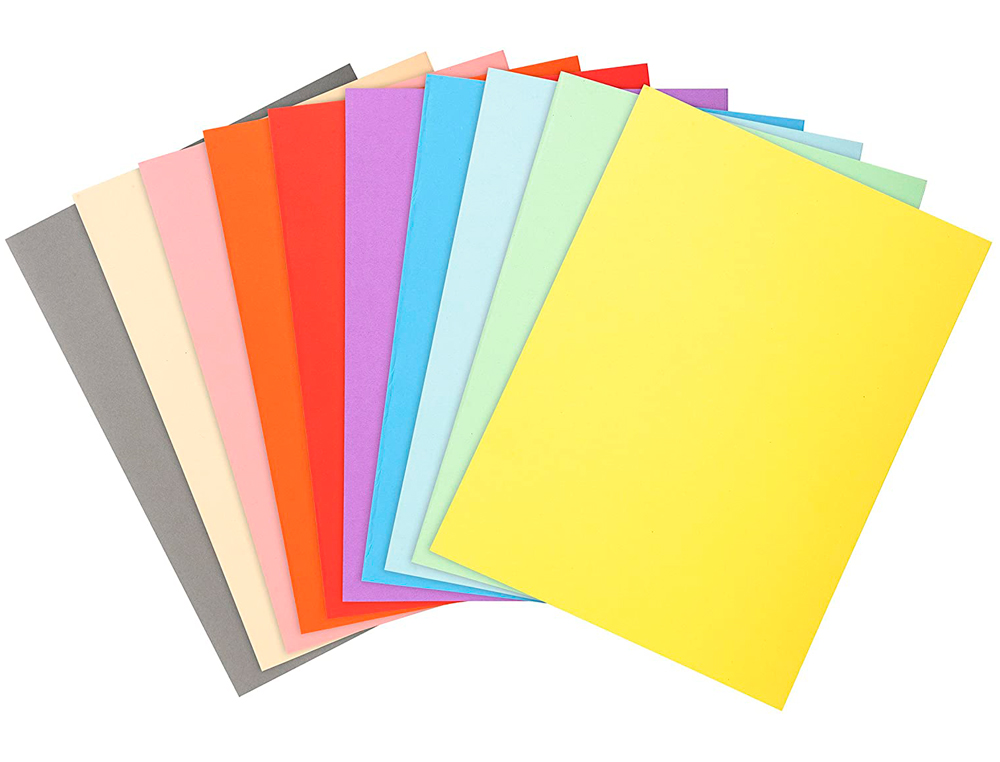 CHEMISE EXACOMPTA FOREVER CARTE SEMI RIGIDE RECYCLE 240X320MM 180G COLORIS ASSORTIS LOT 50 UNITS