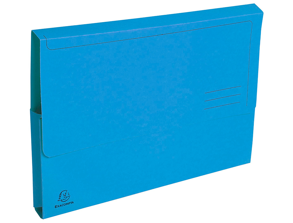 CHEMISE EXACOMPTA FOREVER CARTE RECYCLÉE POCHETTE 240X320MM 290G COLORIS BLEU LOT 50 UNITÉS