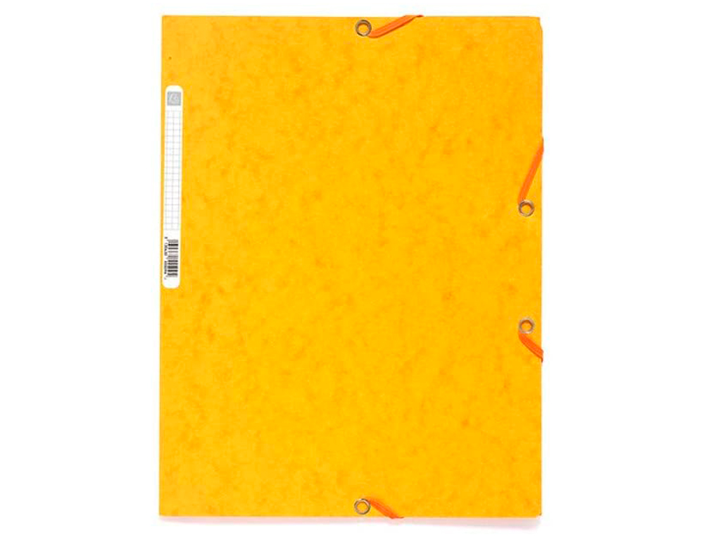 CHEMISE EXACOMPTA CARTE LUSTRE 5/10E 400G 3 RABATS ET LASTIQUE A4 FORMAT 240X320MM COLORIS JAUNE