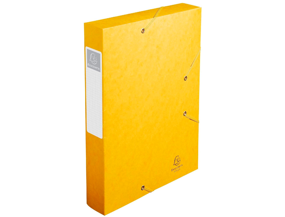 BOÎTE CLASSEMENT EXACOMPTA NATURE FUTURE CARTE LUSTRÉE 7/10E A4+ 240X320MM DOS 60MM 600G COLORIS JAUNE