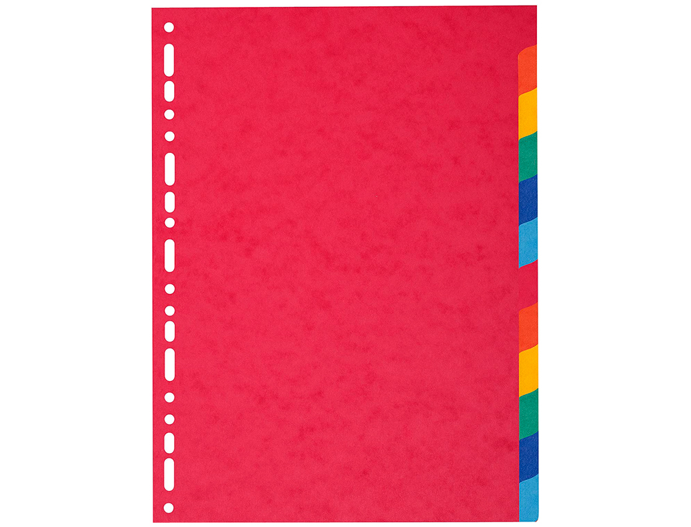 INTERCALAIRE EXACOMPTA CARTE MARBRÉE RECYCLÉE 220G 12 POSITIONS A4 COLORIS VIFS