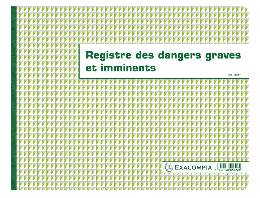 REGISTRE DANGERS GRAVES ET IMMINENTS PIQU EXACOMPTA 240X320MM 20 PAGES