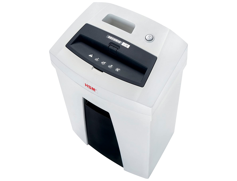 DESTRUCTEUR HSM SECURIO C16 COUPE CROISÉE 4X25MM SILENCIEUX ANTI-BOURRAGE SYSTÈME SÉCURITÉ 7F 25L 366X258X455MM