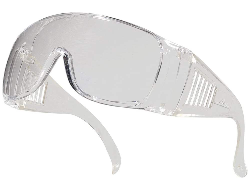 LUNETTES VISITEUR DELTAPLUS PITON POLYCARBONATE MONOBLOC UV400 INCOLORE