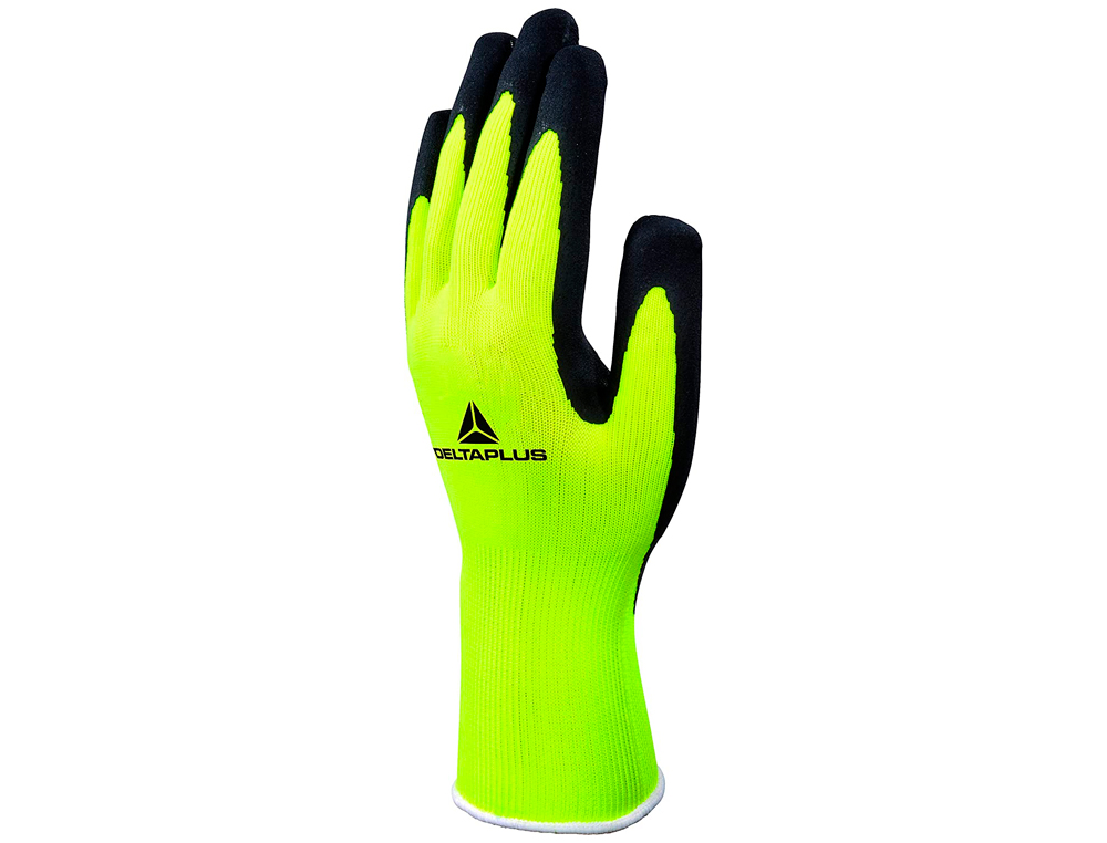 GANT TRICOT DELTAPLUS POLYESTER FLUO ENDUCTION MOUSSE LATEX JAUGE 13 TAILLE 10 PAIRE