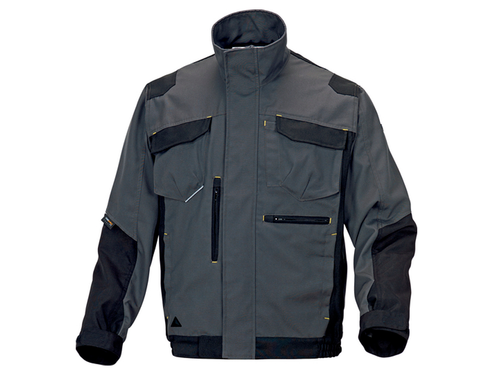 VESTE TRAVAIL DELTAPLUS MACH SPIRIT COTON POLYESTER 270G/M2 FERMETURE ZIP 9 POCHES COLORIS GRIS/NOIR TAILLE S