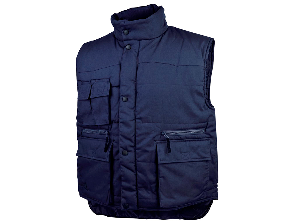 GILET DELTAPLUS SIERRA POLYESTER COTON MATELASSÉ 7 POCHES COLORIS BLEU MARINE TAILLE XL