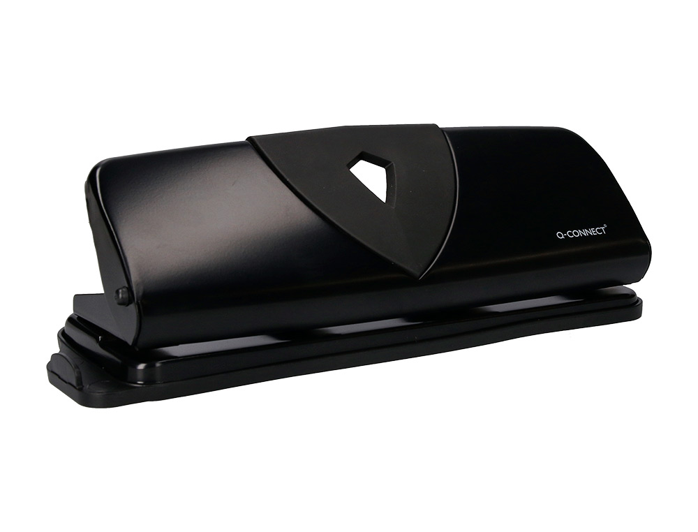 PERFORATEUR Q-CONNECT MÉTAL ET PLASTIQUE CAPACITÉ PERFORATION 16F 4 TROUS COLORIS NOIR 280X110MM
