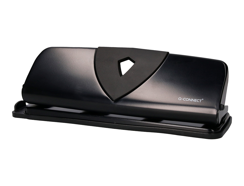 PERFORATEUR Q-CONNECT MÉTAL ET PLASTIQUE CAPACITÉ PERFORATION 16F 4 TROUS COLORIS NOIR 280X110MM