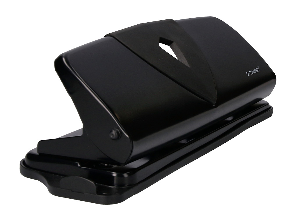 PERFORATEUR Q-CONNECT MÉTAL ET PLASTIQUE CAPACITÉ PERFORATION 16F 4 TROUS COLORIS NOIR 280X110MM