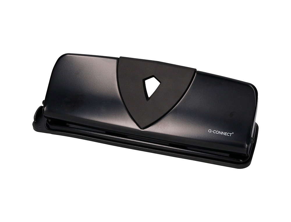 PERFORATEUR Q-CONNECT MÉTAL ET PLASTIQUE CAPACITÉ PERFORATION 16F 4 TROUS COLORIS NOIR 280X110MM