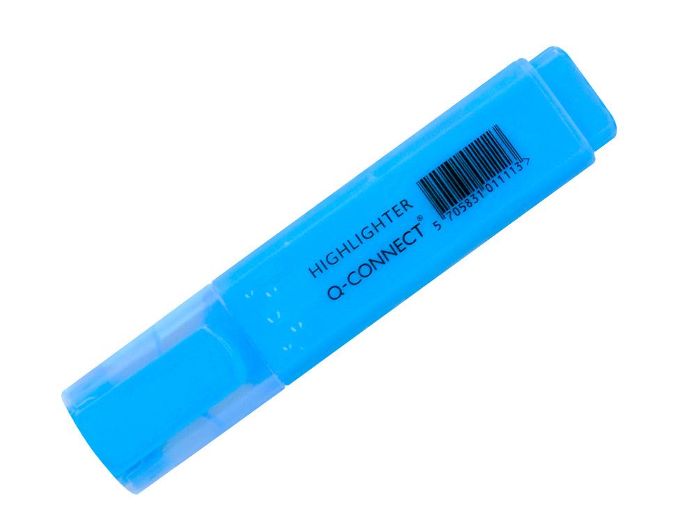 SURLIGNEUR Q-CONNECT TRACÉ 2/5 MM POINTE BISEAUTÉE COULEURS ÉCLATANTES BLEU