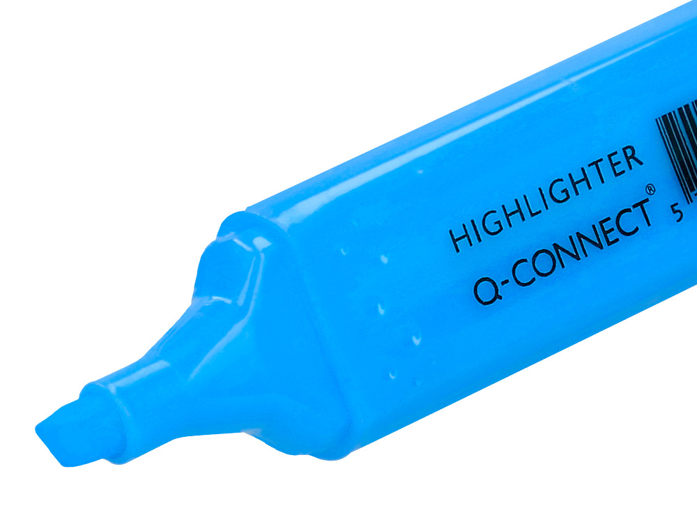 SURLIGNEUR Q-CONNECT TRACÉ 2/5 MM POINTE BISEAUTÉE COULEURS ÉCLATANTES BLEU