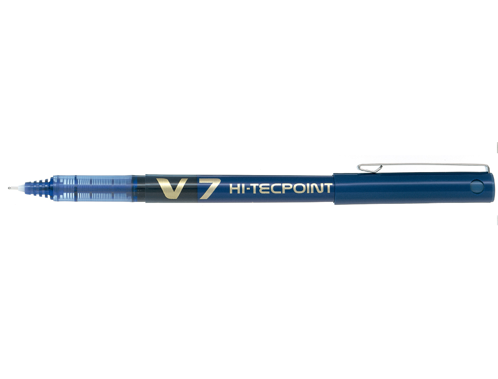 STYLO PILOT V7 CRITURE MOYENNE 0.7MM CLIP MTAL ENCRE LIQUIDE NIVEAU VISIBLE POINTE INDFORMABLE TRAIT 0.5 MM COL BLEU