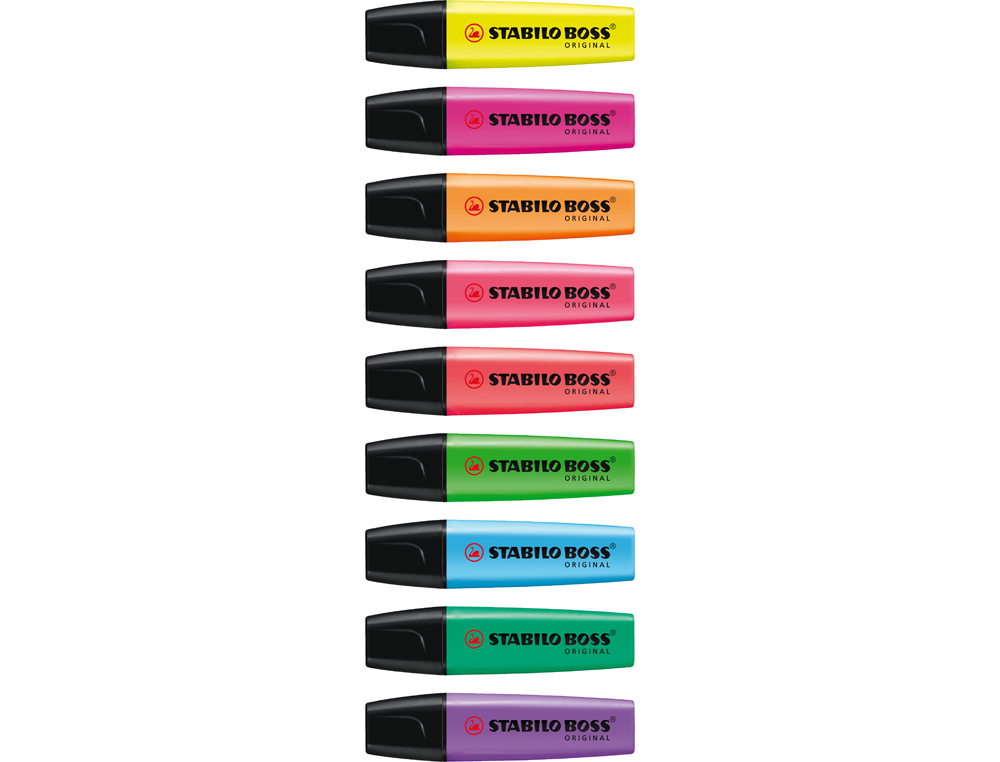 SURLIGNEUR STABILO BOSS TRACÉ 2/5MM POINTE BISEAUTÉE ENCRE UNIVERSELLE BASE EAU RÉSISTANTE LUMIÈRE COLORIS LILAS