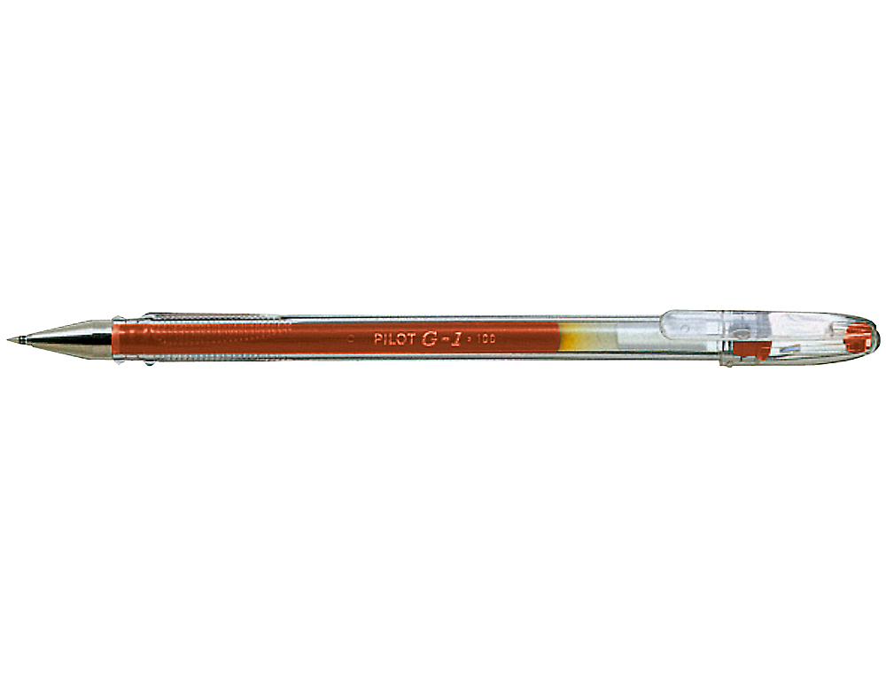STYLO-BILLE PILOT G1 5 CRITURE FINE 0.3MM ENCRE GEL RECHARGEABLE CORPS TRANSLUCIDE COLORIS ROUGE