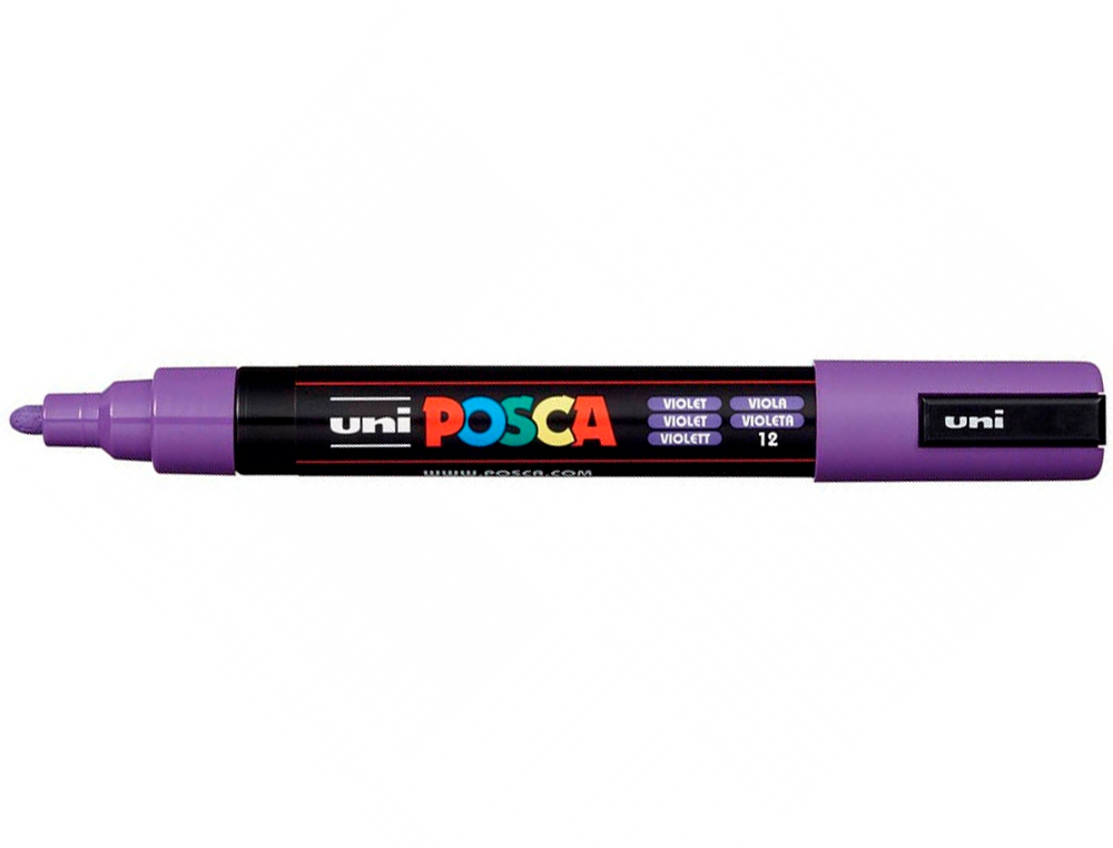 MARQUEUR POSCA PC5M GOUACHE ENCRE INODORE TOUTES SURFACES POINTE MOYENNE CONIQUE COULEUR OPAQUE COUVRANTE VIOLET