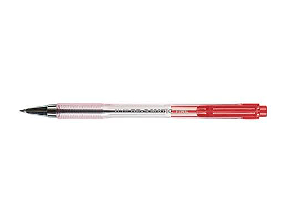 STYLO-BILLE PILOT BP-S MATIC CRITURE FINE 0.3MM 800M ENCRE CLASSIQUE RTRACTABLE CORPS TRANSLUCIDE RECHARGEABLE ROUGE