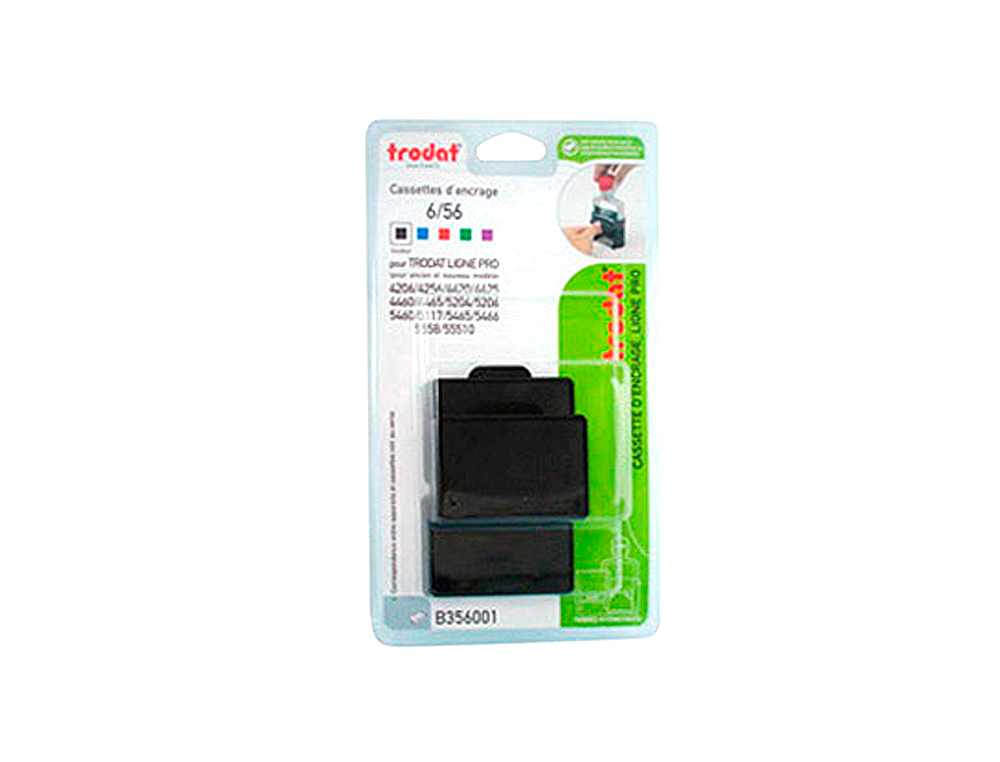 RECHARGE TAMPON TRODAT 5117/5204/5206/5460/5460L/5558/5558PL/5465/55510/5466PL/55510PL COLORIS NOIR BLISTER DE 3