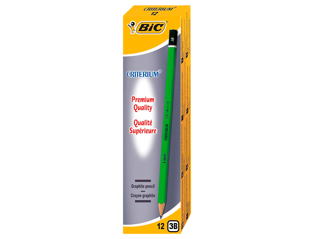 CRAYON GRAPHITE BIC CRITRIUM 550 3B BOIS HEXAGONAL TTE TREMPE BAGUE EXCELLENTE TAILLABILIT
