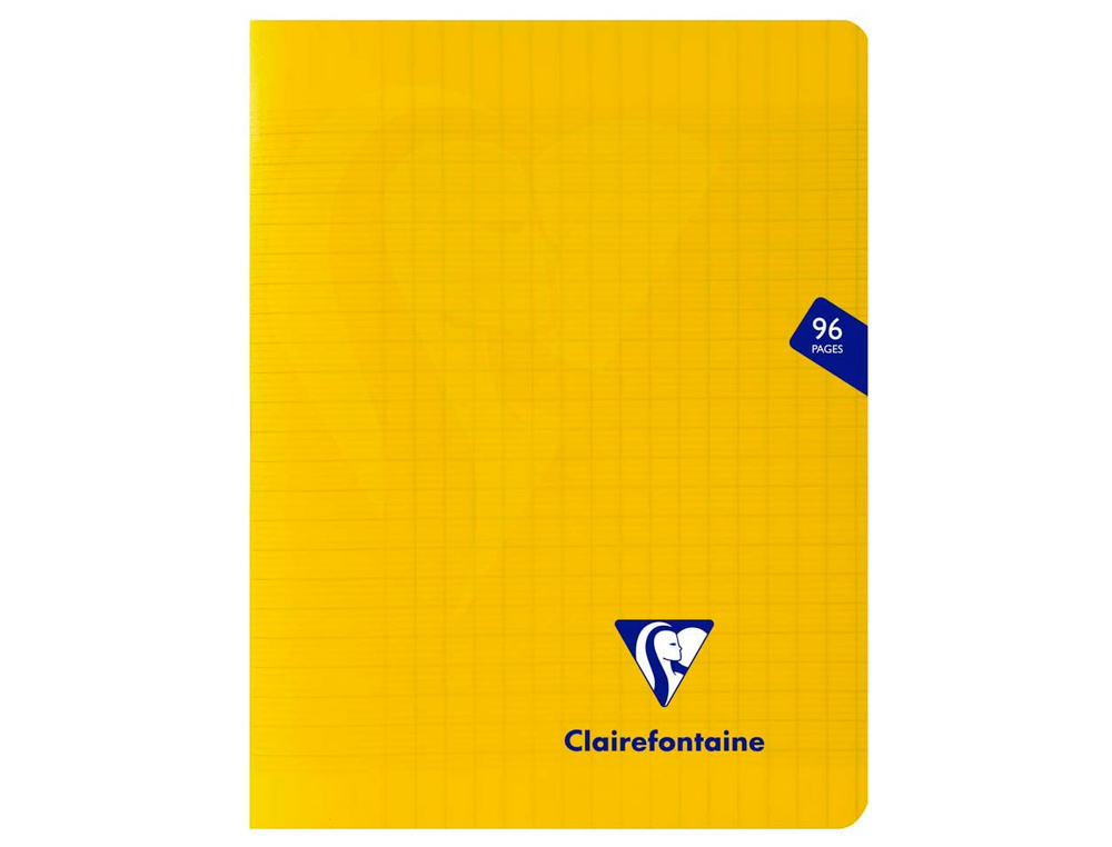 CAHIER PIQUÉ CLAIREFONTAINE MIMESYS COUVERTURE POLYPROPYLÈNE A5+ 17X22CM 96 PAGES 90G RÉGLURE SÉYÈS COLORIS JAUNE