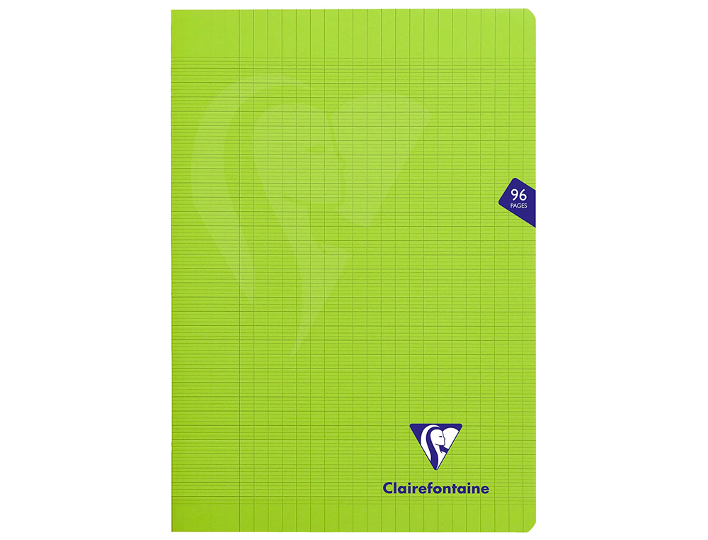 CAHIER PIQUÉ CLAIREFONTAINE MIMESYS COUVERTURE POLYPROPYLÈNE A4 21X29,7CM 96 PAGES 90G RÉGLURE SÉYÈS COLORIS VERT