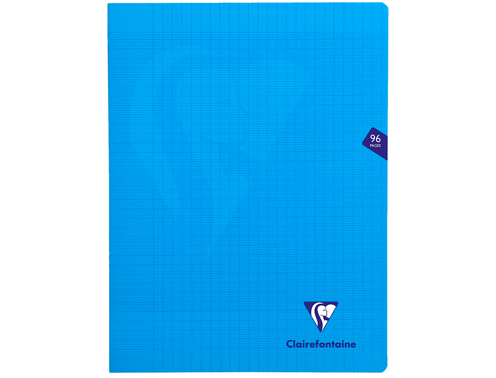 CAHIER PIQUÉ CLAIREFONTAINE MIMESYS COUVERTURE POLYPROPYLÈNE A4+ 24X32CM 96 PAGES 90G RÉGLURE SÉYÈS COLORIS BLEU