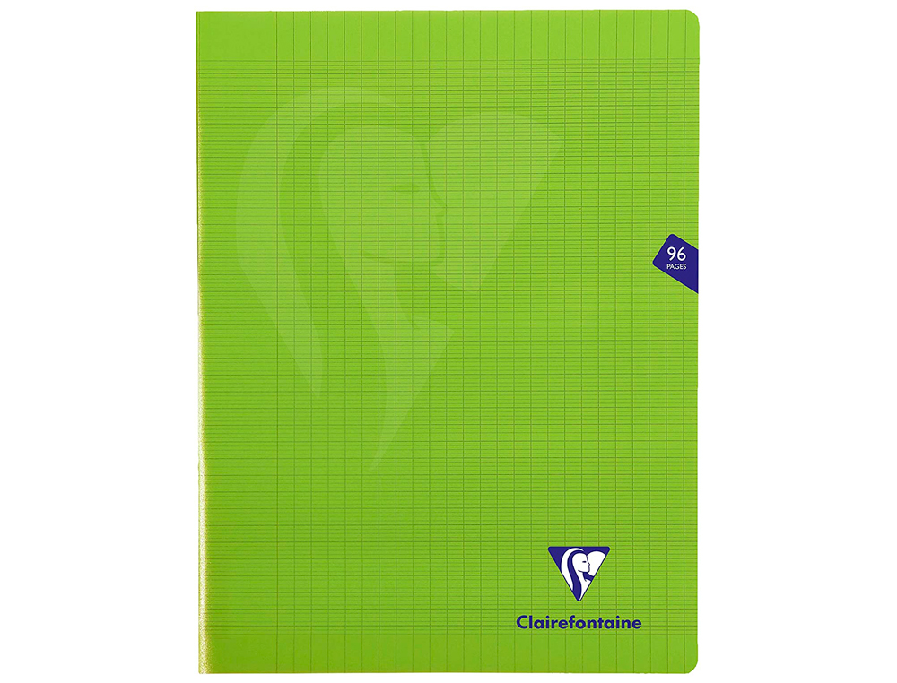 CAHIER PIQUÉ CLAIREFONTAINE MIMESYS COUVERTURE POLYPROPYLÈNE A4+ 24X32CM 96 PAGES 90G RÉGLURE SÉYÈS COLORIS VERT