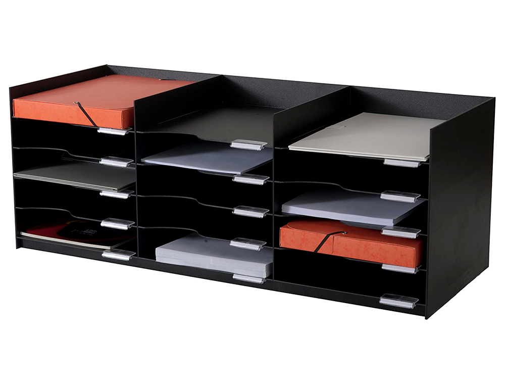 MODULE CLASSEMENT PAPERFLOW SUPERPOSABLE ARMOIRE 20 CASES 240X320X1010MM COLORIS NOIR