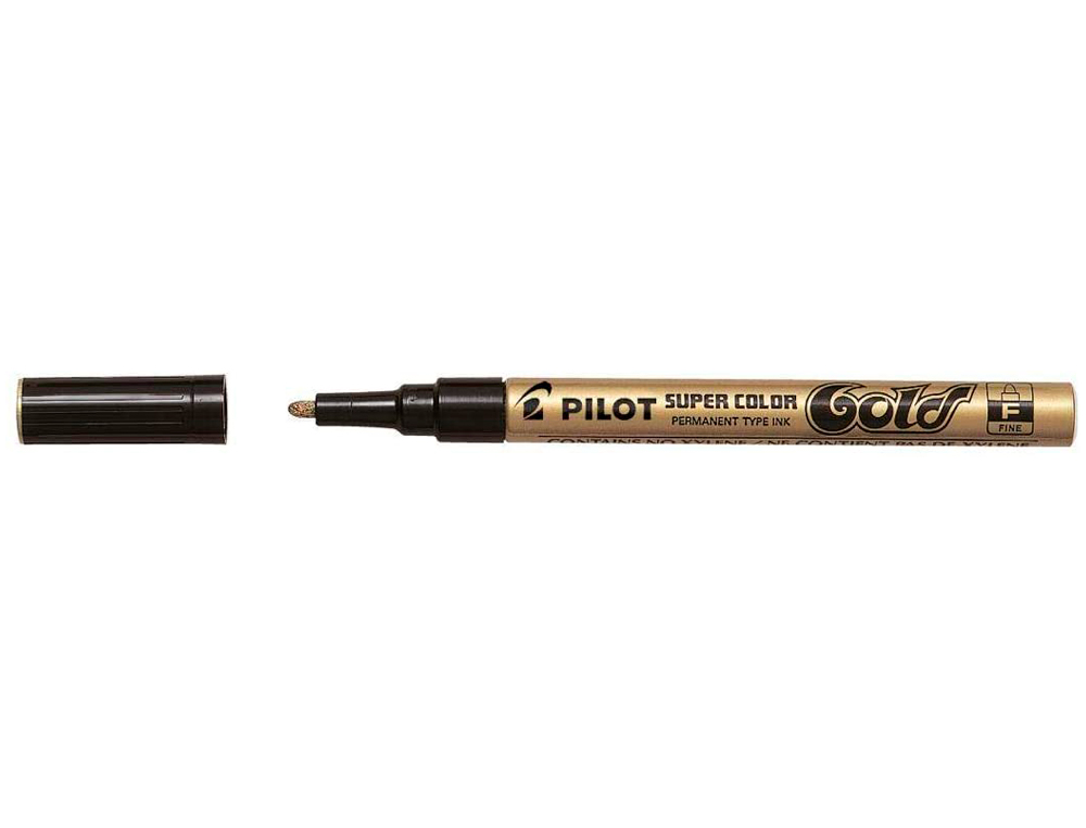 MARQUEUR PILOT FEUTRE PERMANENT ENCRE MÉTALLIQUE POINTE FINENON BISEAUTÉE 4MM OR
