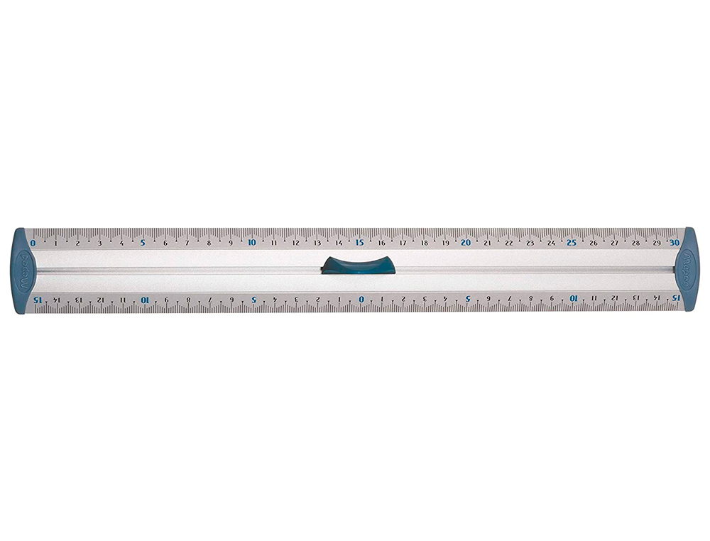 RÈGLE MAPED 30CM TRIPLE DÉCIMÈTRE EMBOUTS PROTECT SYSTEM ANTI-BRUIT ALUMINIUM ANODISÉ RÉSISTANCE OPTIMALE