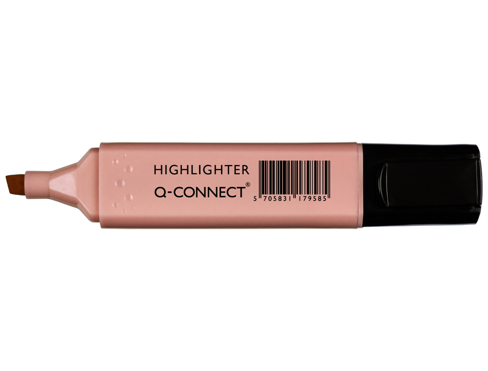 SURLIGNEUR Q-CONNECT PASTEL TRACÉ 2/5 MM POINTE BISEAUTÉE COLORIS ROSE