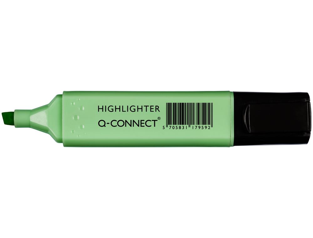 SURLIGNEUR Q-CONNECT PASTEL TRACÉ 2/5 MM POINTE BISEAUTÉE COLORIS VERT