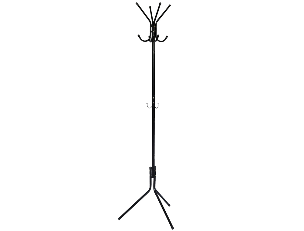 PORTE-MANTEAUX Q-CONNECT MÉTALLIQUE 8 PATÈRES HAUTEUR 173CM COLORIS NOIR