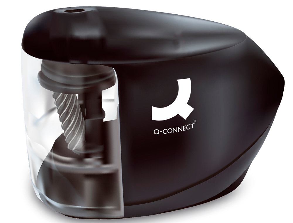 MACHINE  TAILLER Q-CONNECT LECTRIQUE DE BUREAU DIAMTRE 6,5  8MM INCLUS ADAPTATEUR/PILES AA