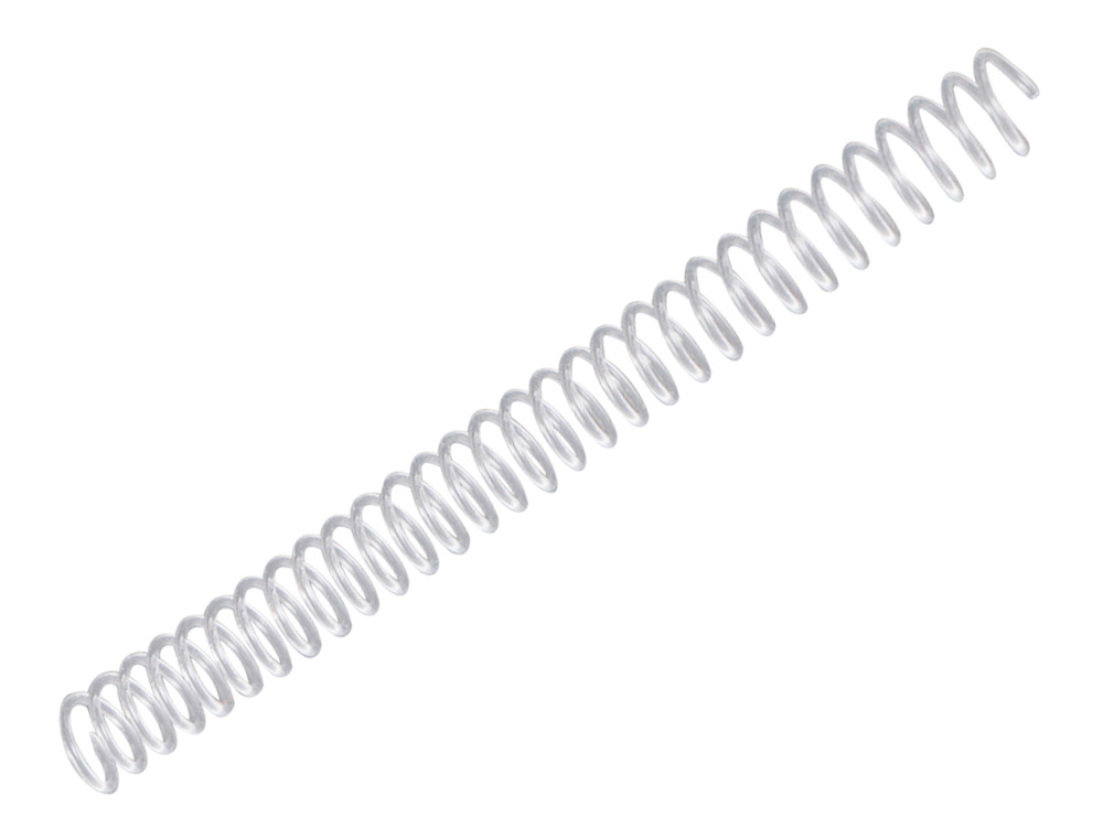 SPIRALE Q-CONNECT PLASTIQUE TRANSPARENT RELIEUR PAS 32 5:1 40F CALIBRE 1.8MM DIAMTRE 8MM BOTE 100 UNITS
