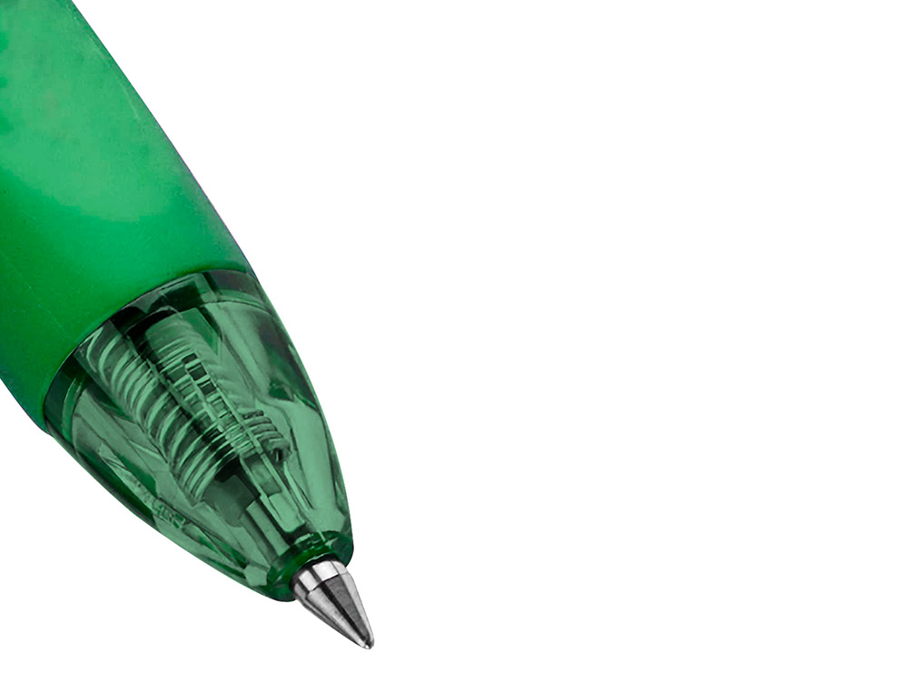 ROLLER Q-CONNECT ÉCRITURE MOYENNE 0.7MM ENCRE EFFAÇABLE GRIP PRÉHENSION GOMME SERTIE COLORIS VERT