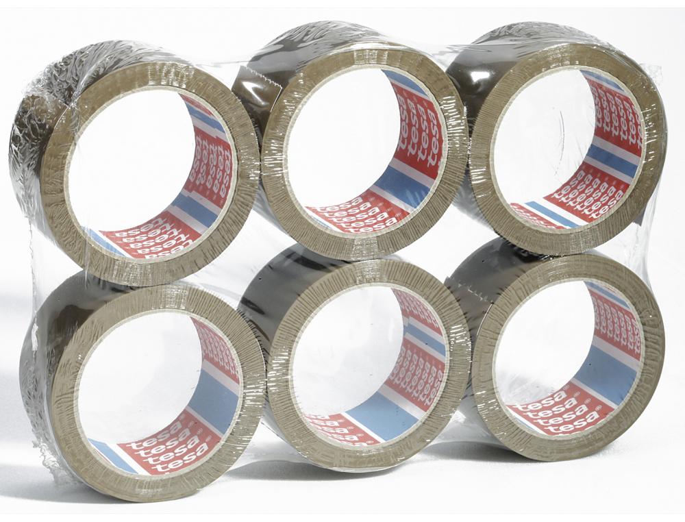 RUBAN ADHSIF TESAPACK EMBALLAGE POLYPROPYLNE SOLIDE SANS SOLVANT RSISTANT UV SILENCIEUX 50MMX66M HAVANE