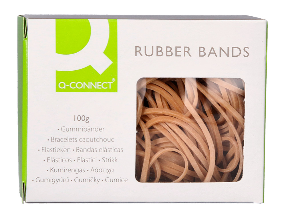 BRACELET CAOUTCHOUC Q-CONNECT N.6 60X3MM BOÎTE FENÊTRE DE 100G