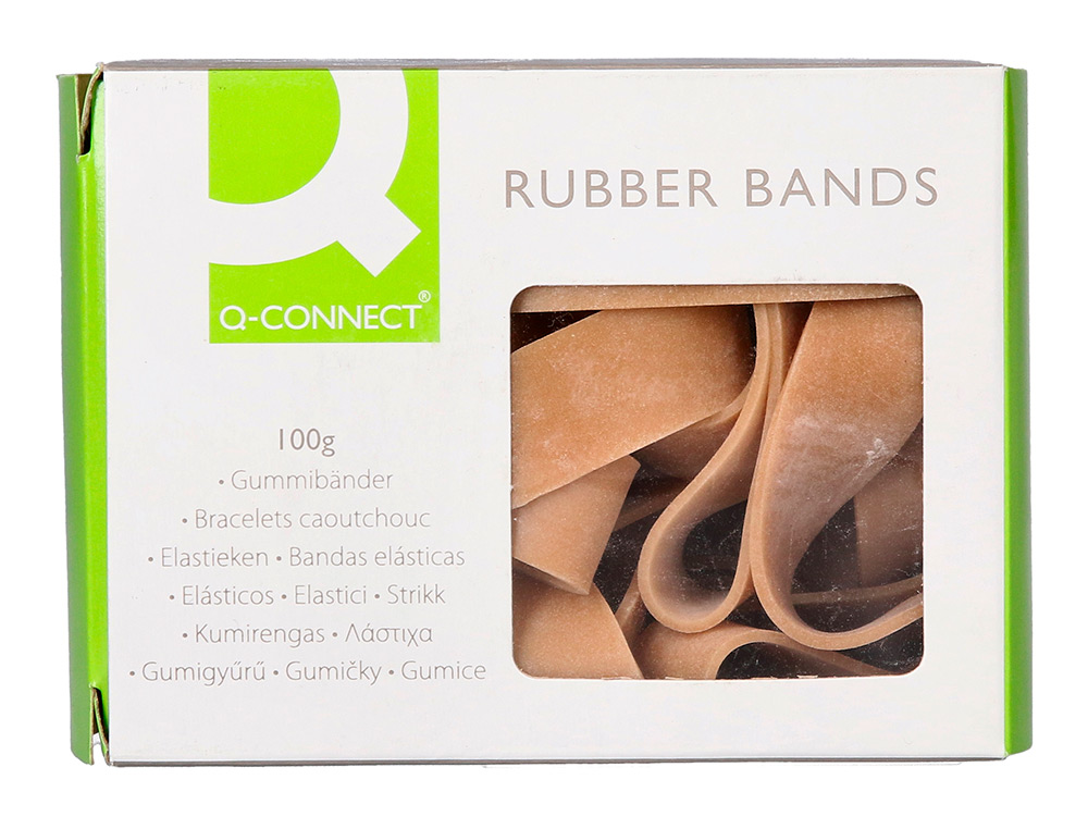BRACELET CAOUTCHOUC Q-CONNECT N.7 70X5MM BOTE FENTRE DE 100G