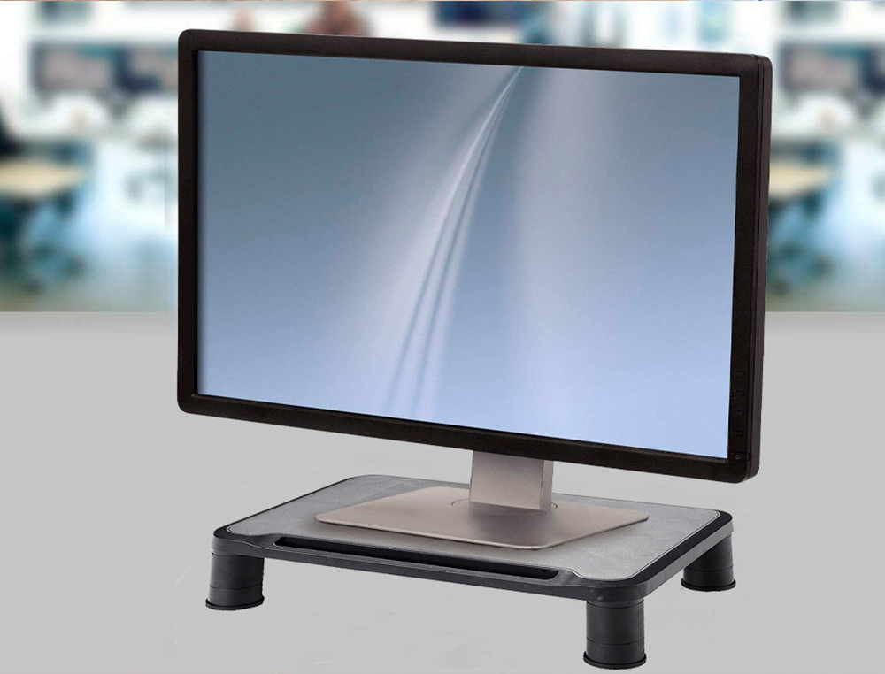 SUPPORT MONITEUR Q-CONNECT RÉGLABLE EN HAUTEUR 380X240X112MM