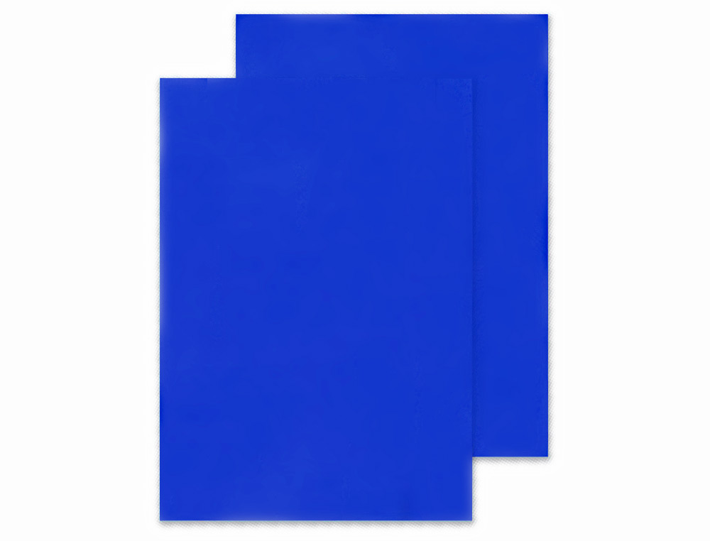 PLAT COUVERTURE Q-CONNECT PVC 180 MICRONS A4 RELIEURS SPIRALES PEIGNES ANNEAUX COLORIS BLEU BOÎTE 100 UNITÉS