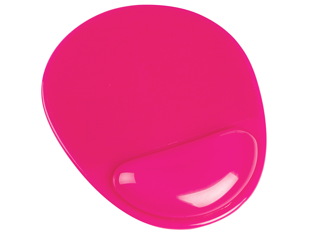 TAPIS SOURIS Q-CONNECT REPOSE-POIGNE GEL ET PVC GRAND CONFORT FACILEMENT NETTOYABLE COLORIS ROSE